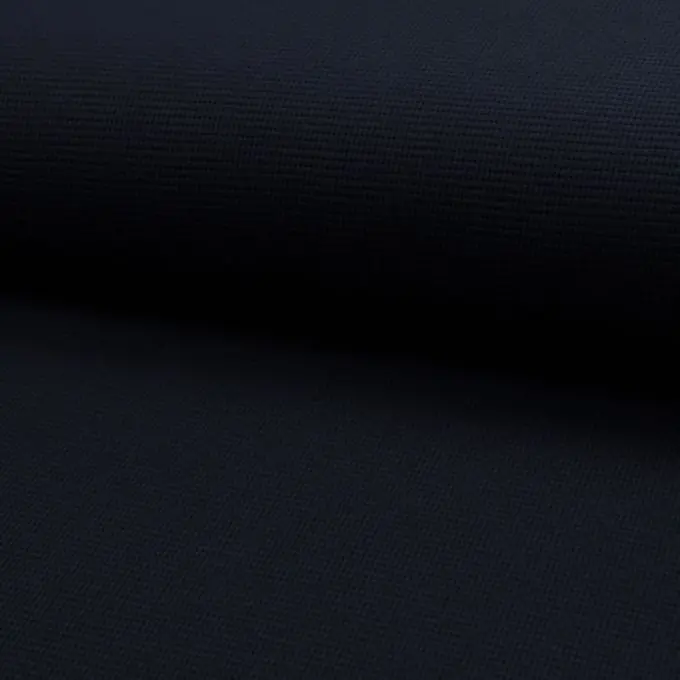 Jersey Baumwolle geprägt einfarbig Marineblau Sale