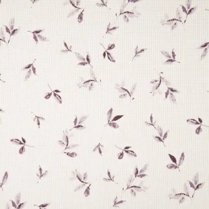 Jersey Baumwolle geprägt dick Blätter Malve Heißes Angebot