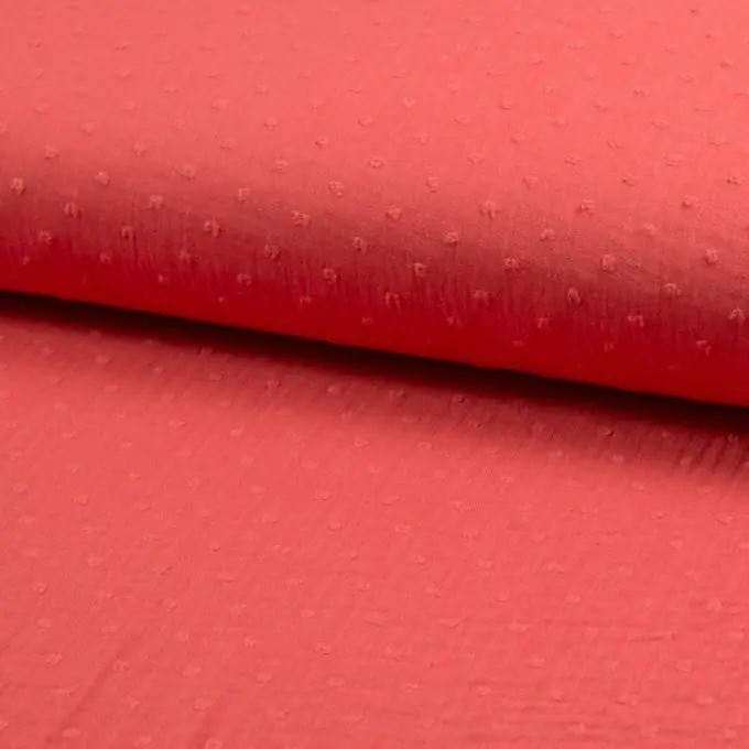 Rabatt Doppelte Gaze Dobby Koralle