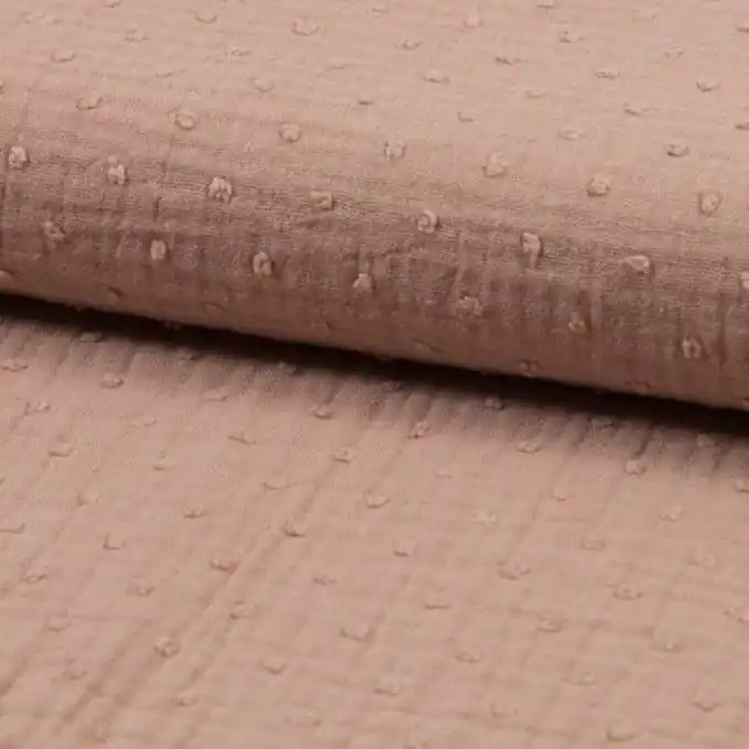 Doppelte Gaze Dobby Blassrosa Saisonangebot