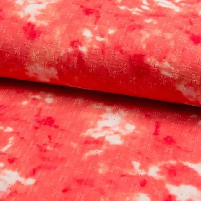 Doppelte Gaze Tie and Dye Koralle Preiswert