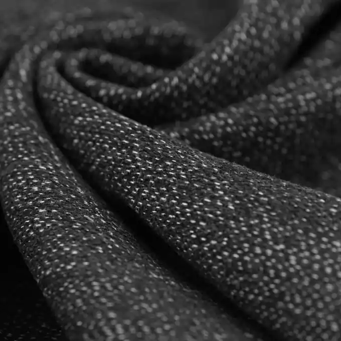 Samtstoff meliert Friday Anthrazit – Polsterstoff Super-Preis