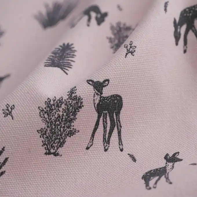 Premium Dicker Baumwollstoff Reh Rosa