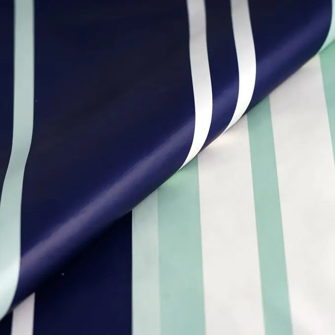 Wachstuch Bayadère Marineblau/Türkis Preisreduziert