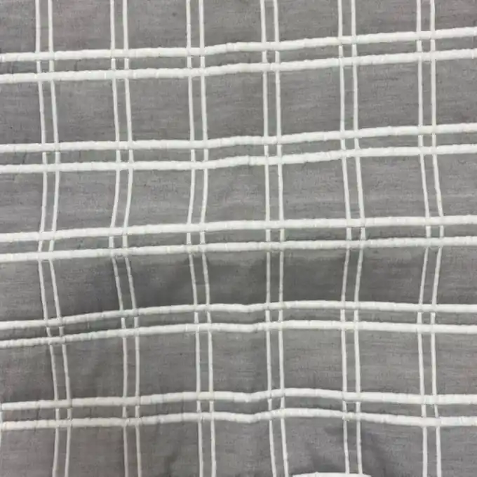 Aktuell Steppstoff Ziernähte Grau/Weiß 260cm