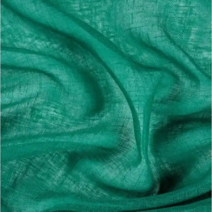 Vorhangsstoff Taft Leinenoptik Smaragdgrün Günstig