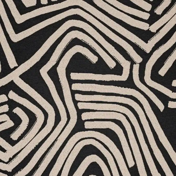 Jacquard abstrakt Ecru/Schwarz Sichere Zahlung