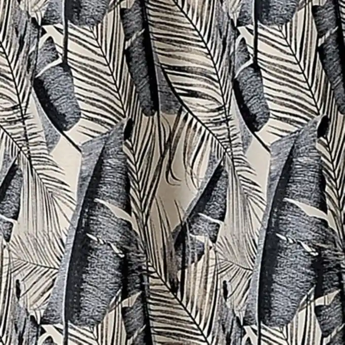 Kostenfreie Lieferung Jacquard Blätter Blau/Ecru