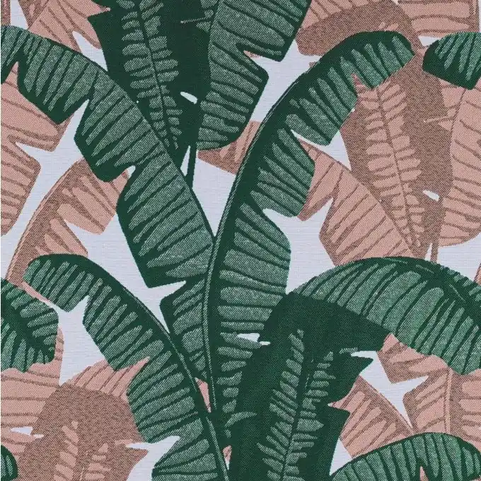 Heißes Angebot Jacquard Ecru Blätter Rosa/grün