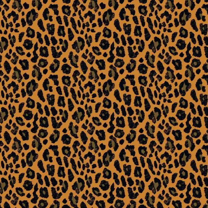 Sichere Zahlung Popeline Viskose Leopard Ocker/Schwarz/Braun