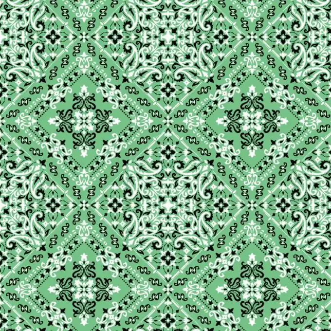 Popeline Viskose Bandana Grün Ab Werk