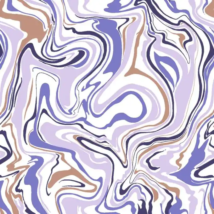 Meistverkauft Popeline Viskose Mamoreffekt Malve