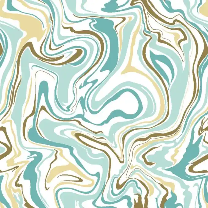 Popeline Viskose Mamoreffekt Blau Letzte Chance