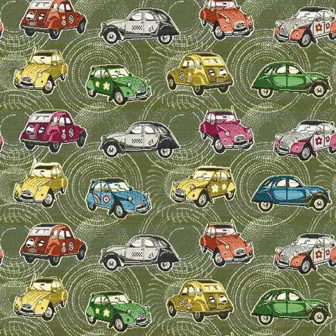 Jacquard kleine Autos – Khaki Markenprodukt