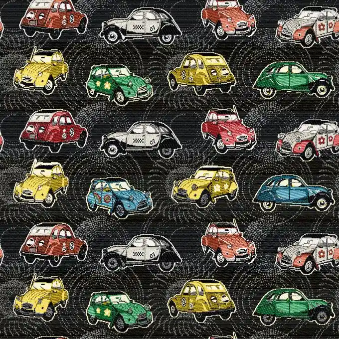 Jacquard kleine Autos – Schwarz Mega-Angebot