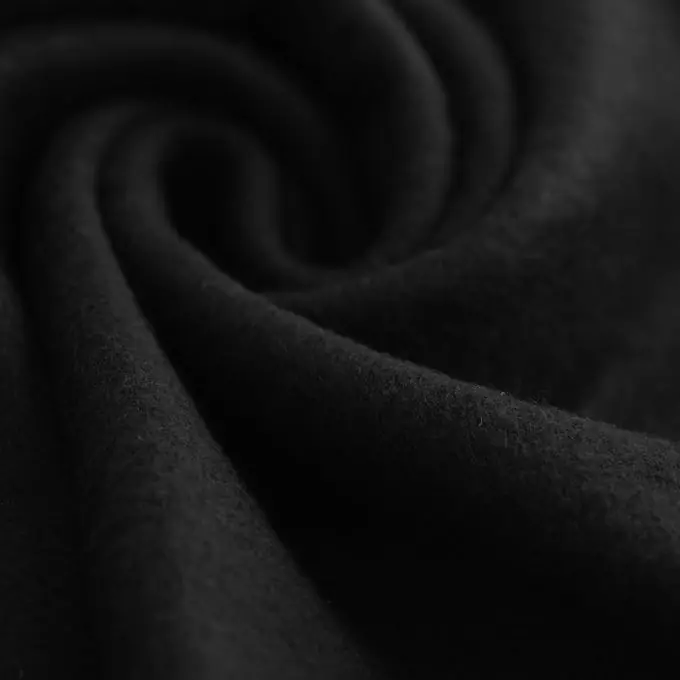 Markenprodukt Fleecestoff einfarbig schwarz