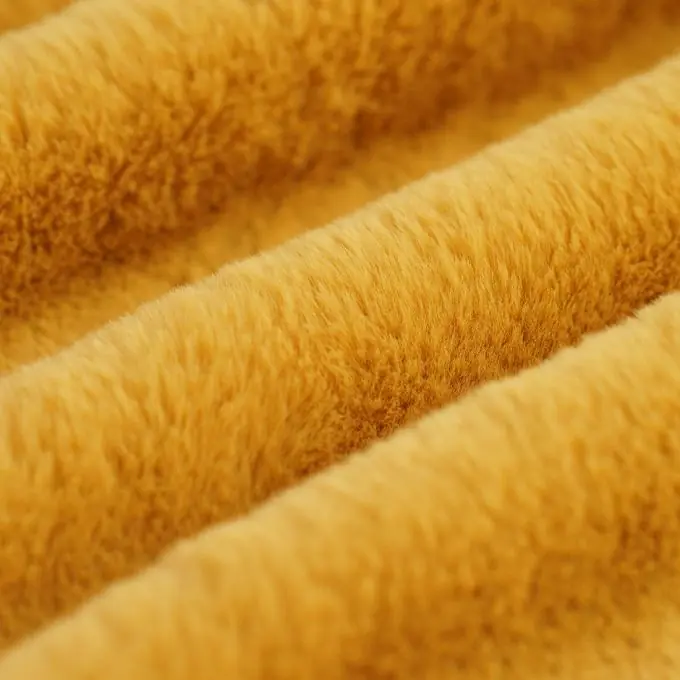 Kunstfell einfarbig senfgelb Neue Kollektion