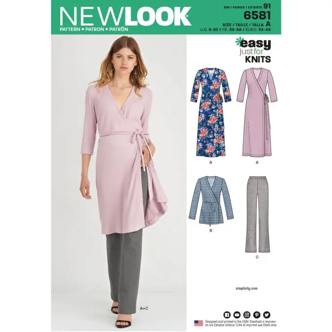 Direktkauf New look Schnittmuster 6581 Hose & Tunika ENG/FR/ES