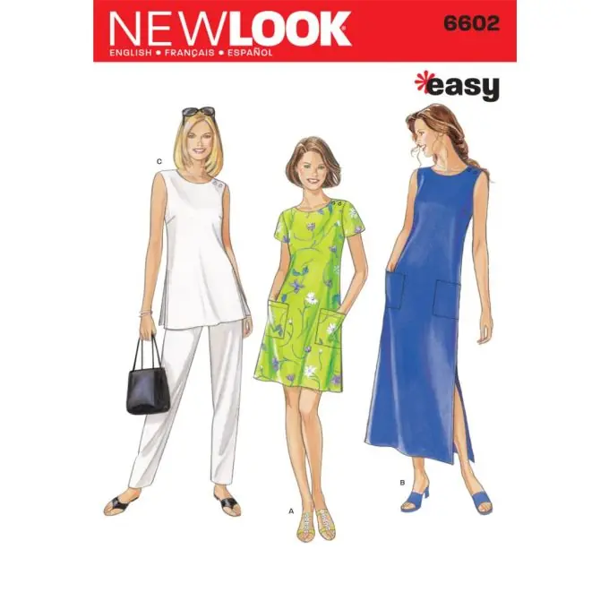 New look Schnittmuster 6602 Kleid Damen ENG/FR/ES Billig