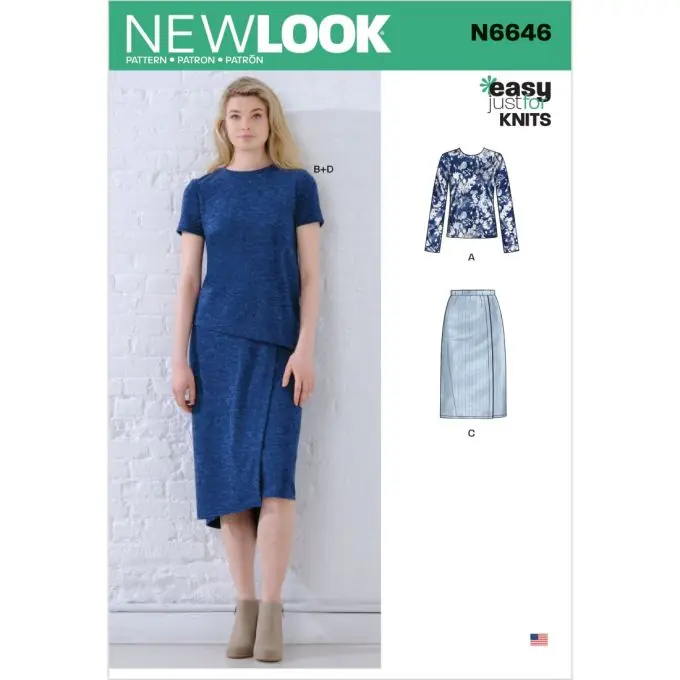 Echt New look Schnittmuster 6646 Trikot ENG/FR/ES