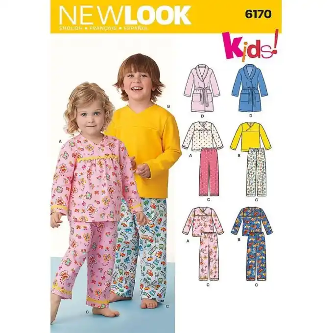 Jetzt Kaufen New look Schnittmuster 6170 Nachtwäsche Kinder ENG/FR/ES