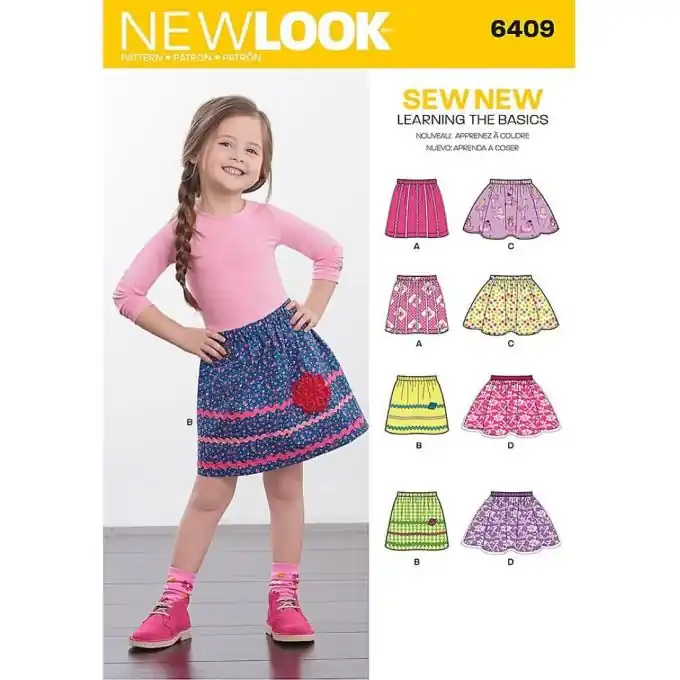 New look Schnittmuster 6409 Rock Mädchen ENG/FR/ES Mega-Angebot