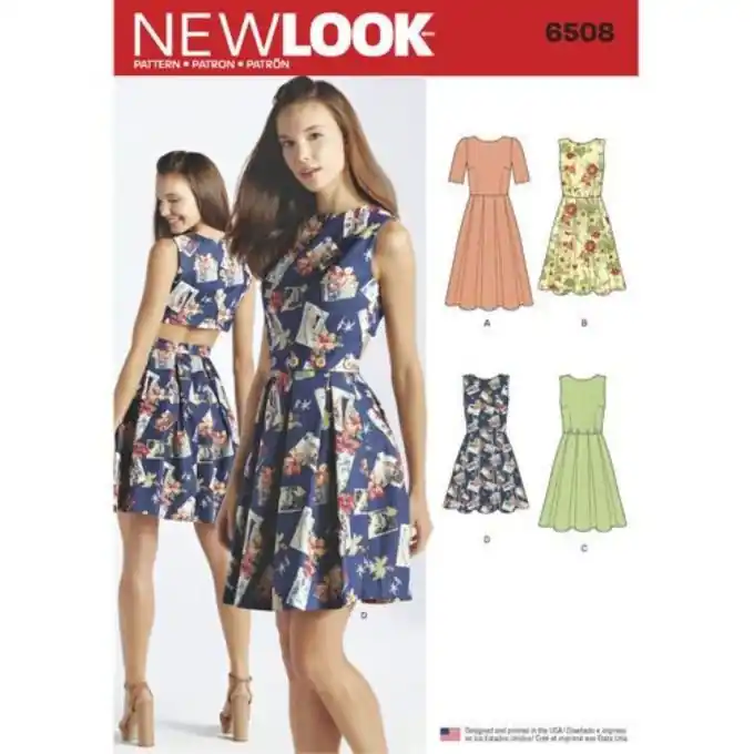 New look Schnittmuster 6508 Kleid ENG/FR/ES Echt