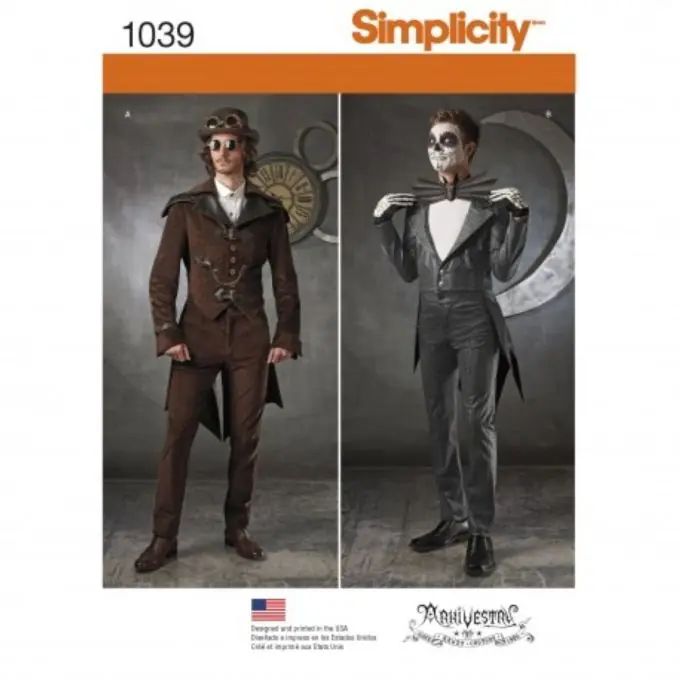 Schnittmuster Simplicity 1039.aa – Verkleidung Herren Eng/Fr Nur Heute