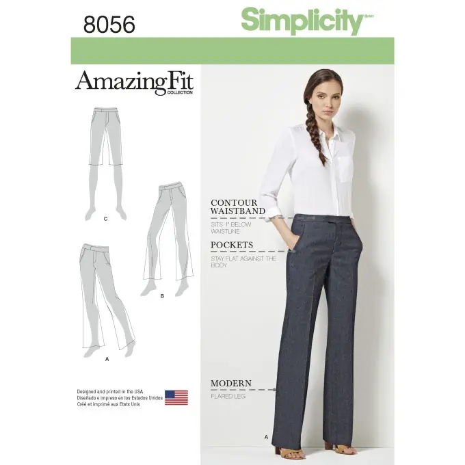 Mega-Angebot Schnittmuster Simplicity 8056.aa – Hose/Shorts Eng/Fr