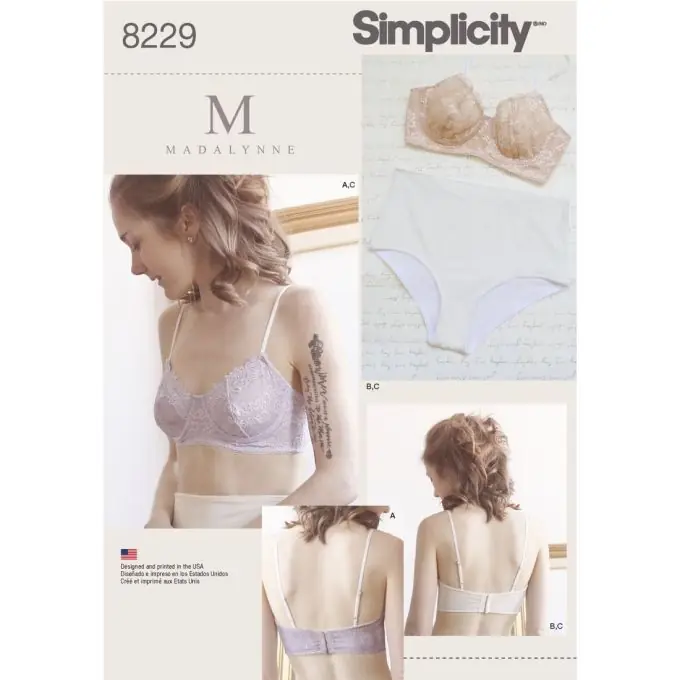 Schnittmuster Simplicity 8229.a Bügel-BH Eng/Fr Top-Angebot