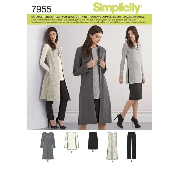 Simplicity 8265.h5 Kombi-Set Rock Kleid Hose Weste Gr. 34-42 Ausverkauf