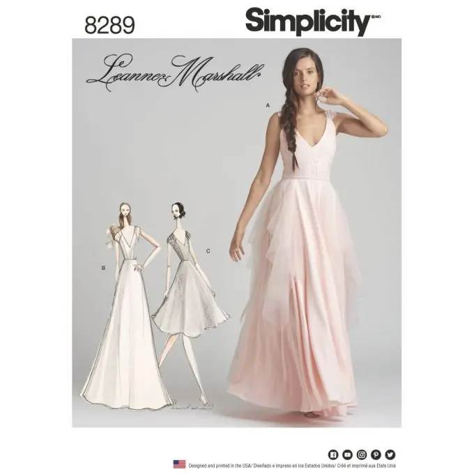 Schnittmuster Simplicity 8289.d5 – Abendkleid FR, DE Super-Preis