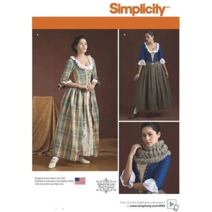 Schnittmuster Simplicity 8161.h5 – Verkleidung 18tes Jhd Eng/Fr Jetzt Bestellen
