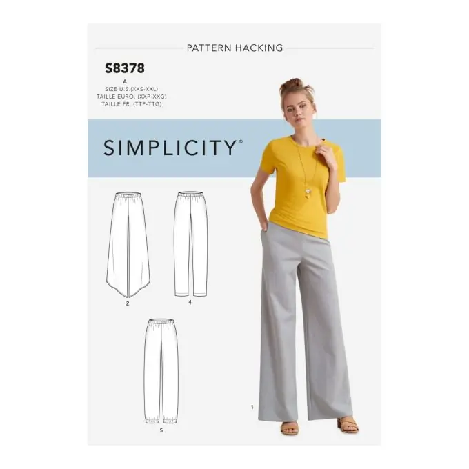 Simplicity 8378.a Hose und Shorts Schnittmuster Abverkauf