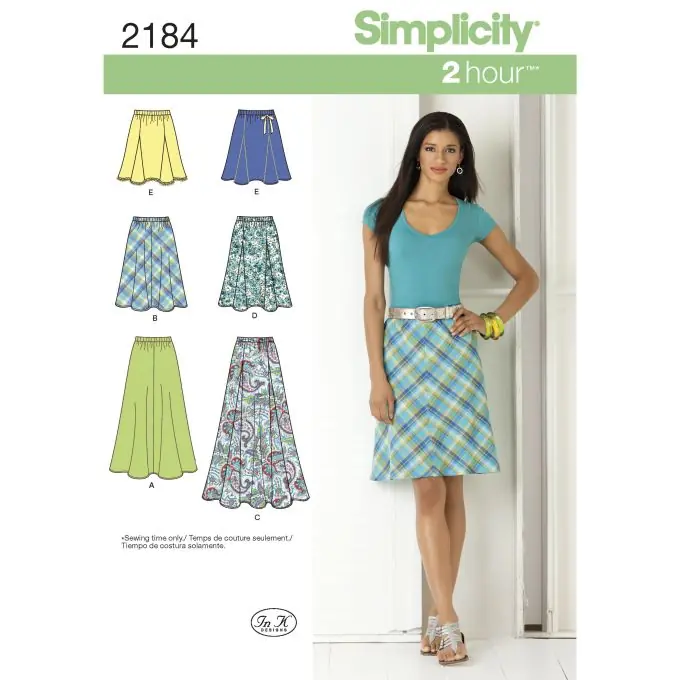 Kostenfreie Lieferung Schnittmuster Simplicity 2184.h5 – Rock Eng/Fr
