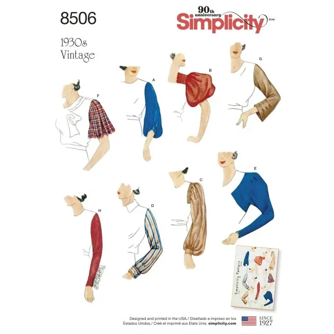 Schnittmuster Simplicity 8506.a – Vintage Set 30er Eng/Fr Top-Angebot