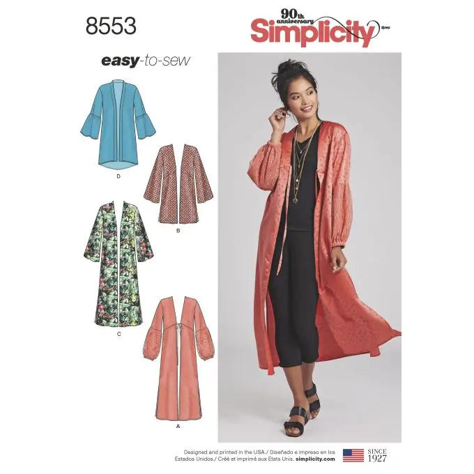 Damen Kimono Schnittmuster Simplicity 8553.a – Varianten Super-Preis