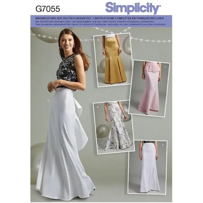 Neue Ware Schnittmuster Simplicity 8597.bb – festlicher Rock FR, DE