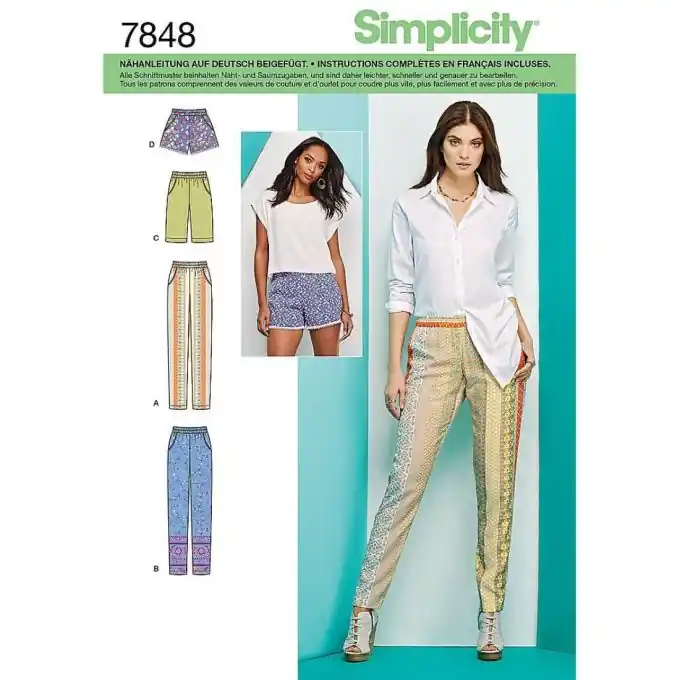 Schnittmuster Simplicity 1165.r5 – Hose/Shorts Eng/Fr Nur Heute