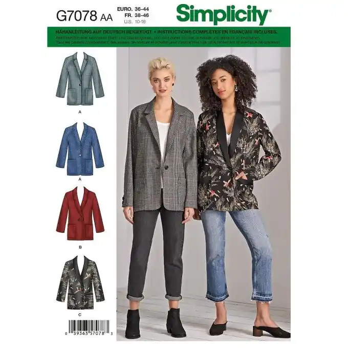 Schnittmuster Simplicity 8697.aa – Jacke Eng/Fr Knallerangebot