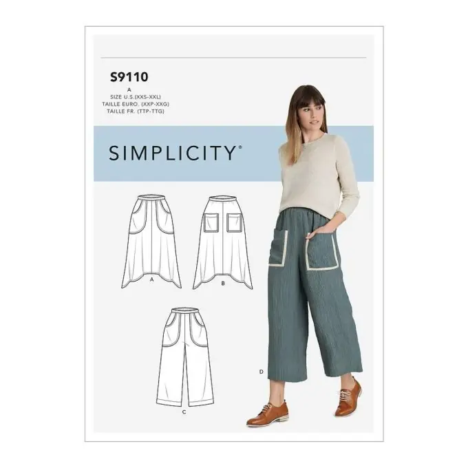 Jetzt Zugreifen Simplicity 9110.a Schnittmuster für Rock und Hose