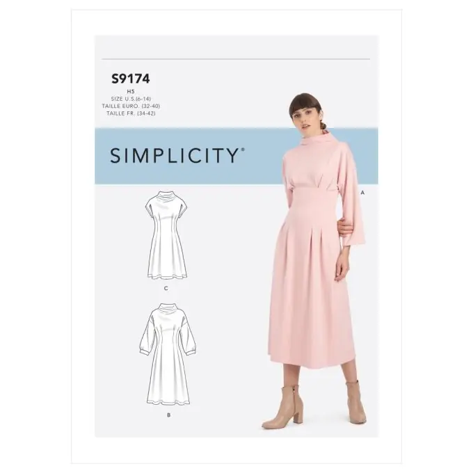 Schnittmuster Simplicity 9174.h5 – Kleid aus Maschenware Kostenloser Rückversand
