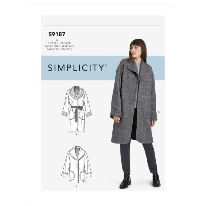 Simplicity: Jacke & Mantel mit Pelzkragen und Gürtel Geprüft