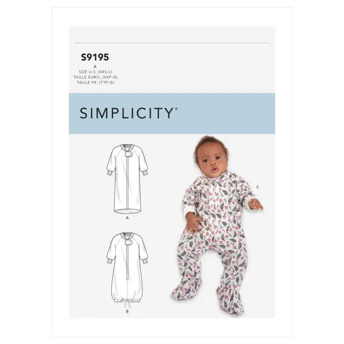 Schnittmuster Simplicity 9195.a – Strampler Baby Ausverkauf