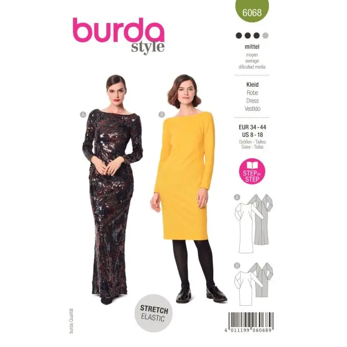 Burda Schnittmuster 6068 – Enganliegendes Abendkleid Aktuell