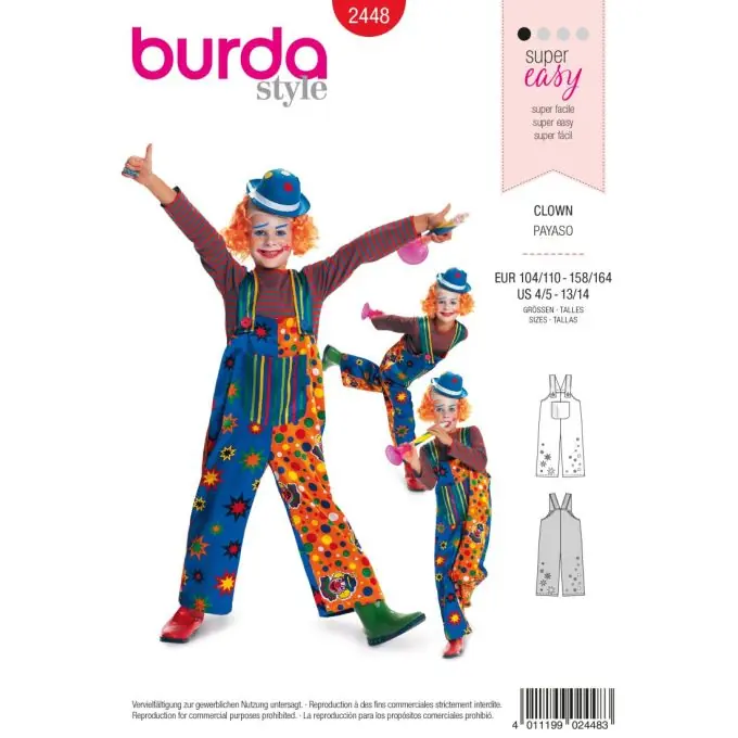 Original Burda Latzhose Clown – Ideal für Anfänger