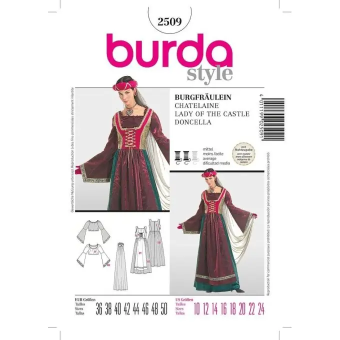 Exklusiv Eng anliegendes Kleid mit passender Schürze – Burda – Mittel
