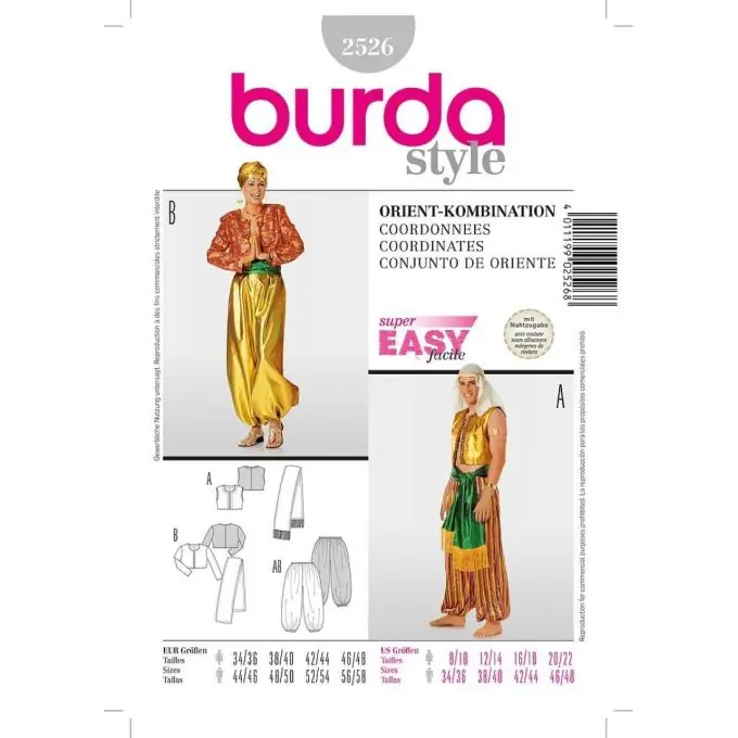 Super einfache Ballonhose mit Fransen-Schal by Burda Bestpreis