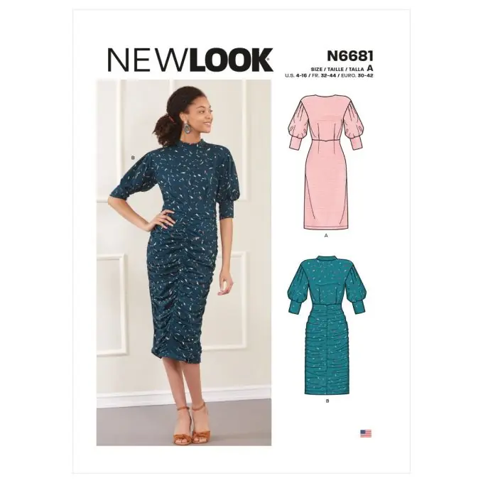 New look Schnittmuster 6681 Kleid ENG/FR/ES Neu Im Sortiment