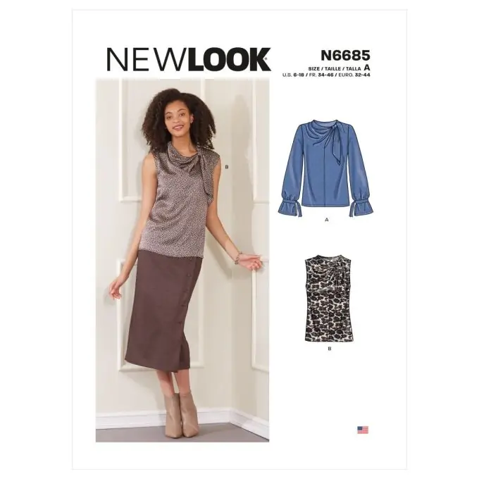 Highlight New Look Schnittmuster 6685 Oberteil ENG/FR/ES